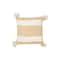 Hello Honey® Cream & Mustard Striped Pillow with Tassels